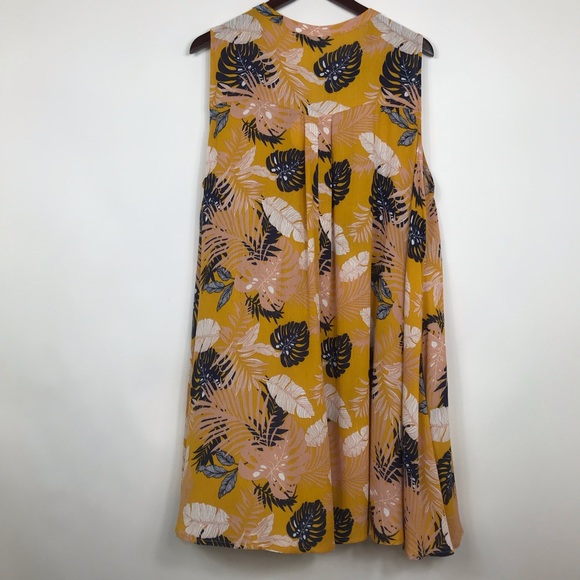 Tropical floral Print Sleeveless Dress Plus Size - Picture 8 of 8